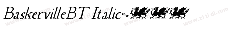 BaskervilleBT Italic字体转换